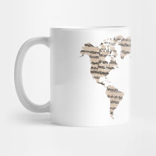 world map music #worldmap #music Mug